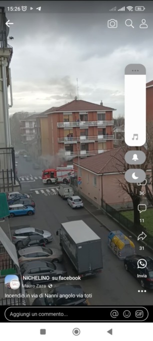 Incendio in un appartamento a Nichelino