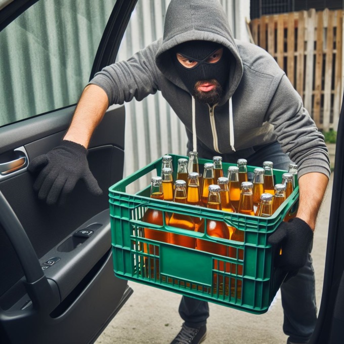 Scassina un’auto per rubare una cassa di birra, ma in quel momento passa una pattuglia