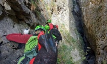Due ferratisti caduti all'Orrido di Foresto, salvati dal Soccorso Alpino