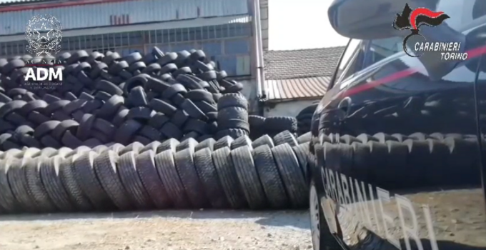 Sequestrati 800 tonnellate di pneumatici importati come usati ma erano da buttare