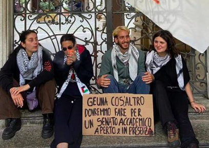Protesta contro Stefano Geuna: i Pro Palestina si incatenano al Rettorato di Torino