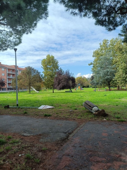 Vandalizzati i cestini e i cartelli stradali in via Trento a Nichelino