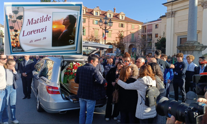 La diretta del funerale di Matilde Lorenzi a Giaveno: l’addio alla giovane sciatrice