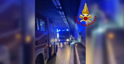 Exilles, incendio nella galleria Cells: salvate dai vigili del fuoco 7 persone
