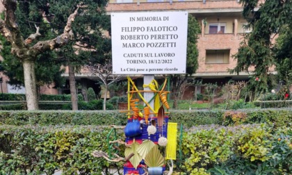 Commemorazione per i tre operai morti nel crollo della gru in via Genova