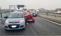 Scontro tra quattro auto in tangenziale tra la Loggia e Bauducchi: un ferito