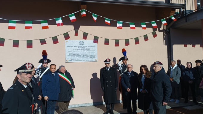 Intitolata al brigadiere Antonio Battuello, la nuova caserma dei carabinieri di via Aldo Moro a Pianezza