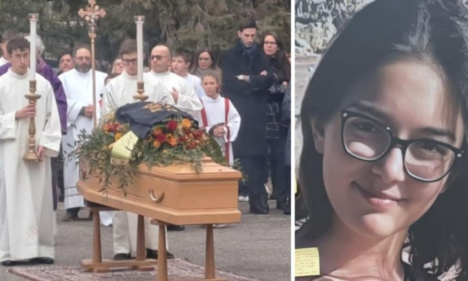 A San Mauro Torinese folla commossa per l’ultimo saluto alla giovane Martina