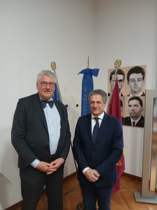 Il nuovo Commissario della Salute e della Scienza Thomas Schael ha incontrato il Questore di Torino Paolo Sirna