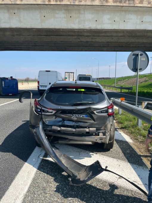 Incidente tra lo svincolo di Falchera e la Barriera di Settimo sulla tangenziale nord