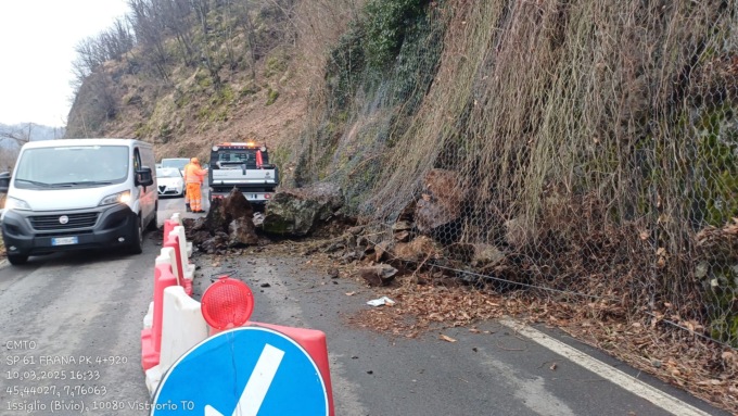 #StradeCittaMetroTo. Interruzioni sulla Sp 61 a Vistrorio e sulla Sp 590 a San Mauro Torinese