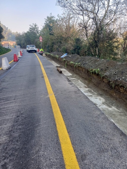 Nuove barriere di protezione sulla provinciale 590 a baraccone di Castagneto Po