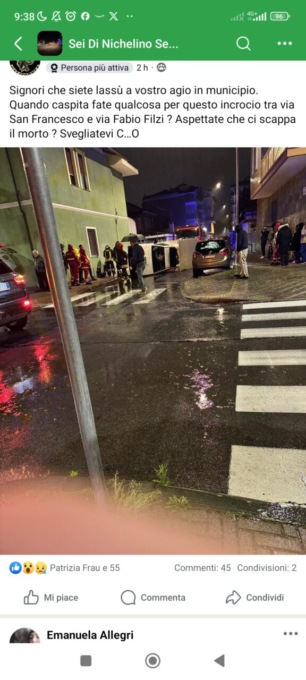 Incidente a Nichelino: camion si ribalta tra via San Francesco e via Filzi