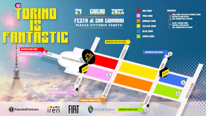 San Giovanni 2025 a Torino: concerto, fuochi sul Po e maxi schermi in piazza