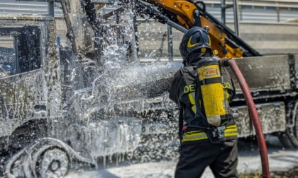 Automezzi a fuoco a Moncalieri
