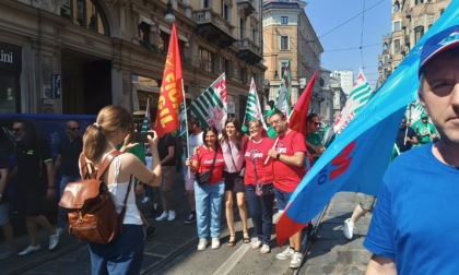 Sciopero dei metalmeccanici nel centro di Torino