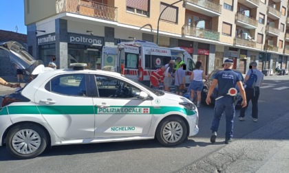 Nichelino, via Torino: urto frontale tra un'auto e un motociclo