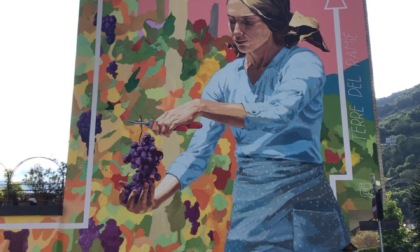 Pomaretto, inaugurato il murale della tradizione