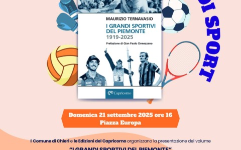 Chieri una città di sport, presentazione del volume “I grandi sportivi del Piemonte”
