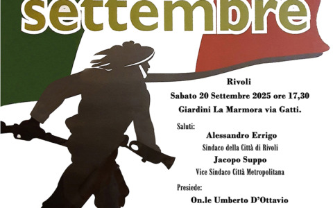 Rivoli, celebra il XX Settembre con l’associazione culturale ‘La Meridiana’