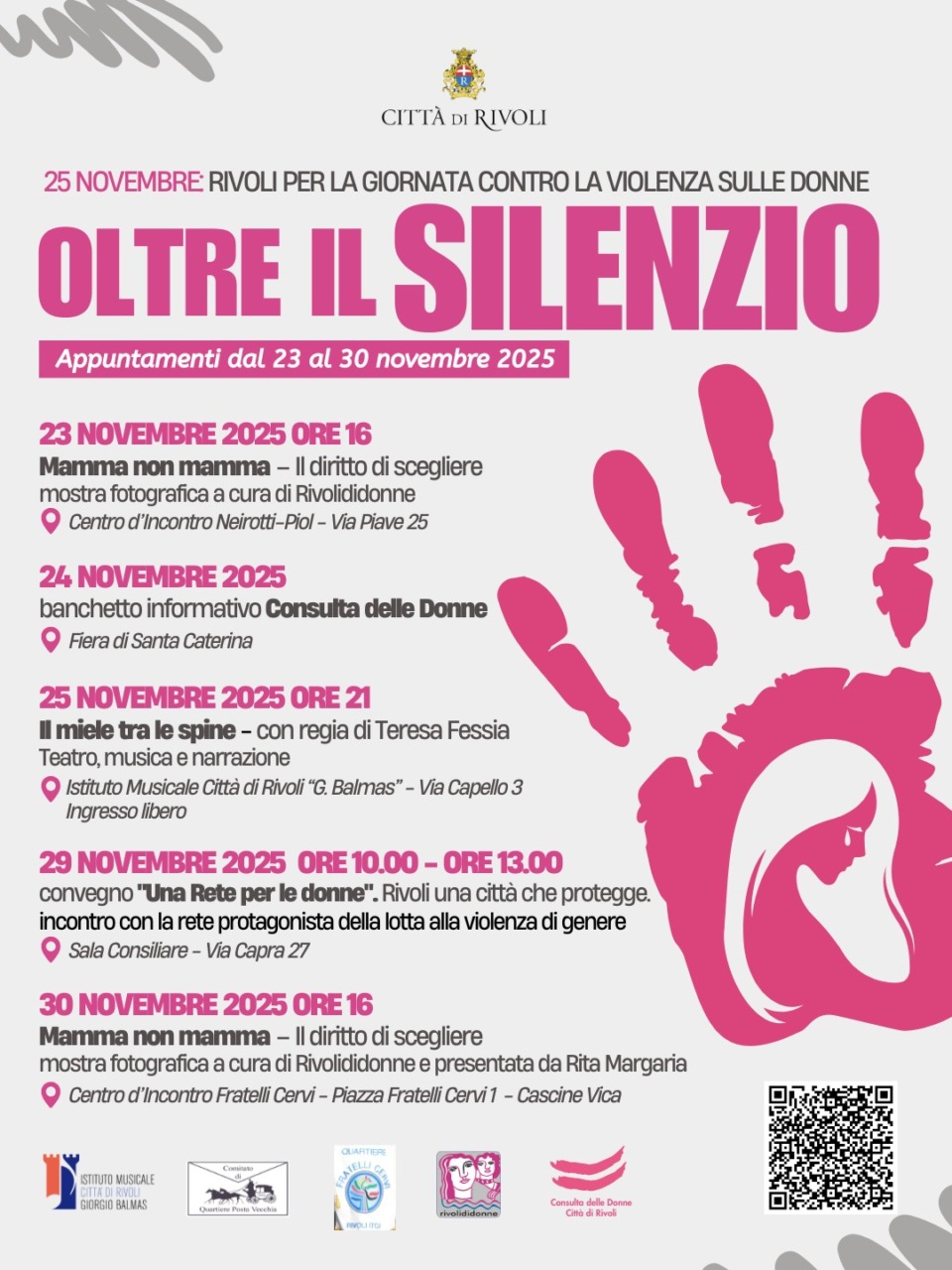 Rivoli unita contro la violenza: prosegue il programma “Oltre il Silenzio”