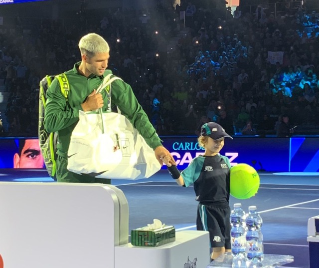 I pazienti di UGI e dell’ospedale Regina Margherita  accompagnano i campioni del tennis delle Nitto ATP Finals