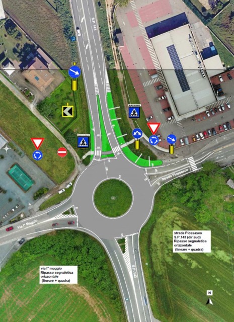 #StradeCittaMetroTO: una nuova rotatoria sulla Provinciale 143 a Tetti Francesi
