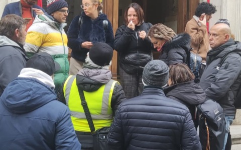 Delegazione sindacale dei lavoratori Postalcoop di Grugliasco ricevuta in Consiglio regionale