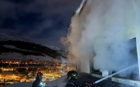 Incendio in un hotel a Sestriere