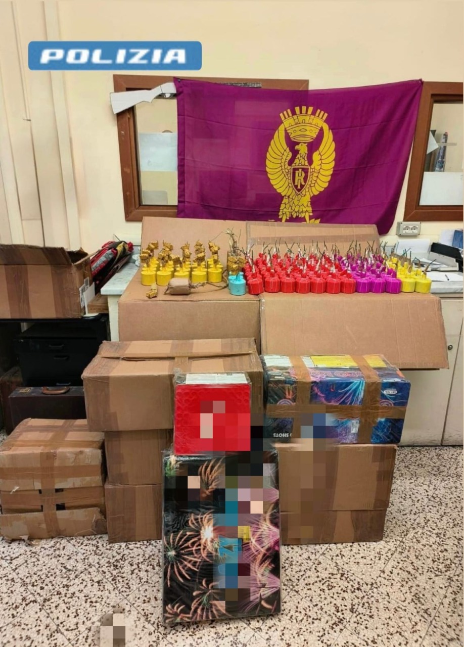 A Trofarello maxi sequestro di botti per Capodanno, arrestato un 28enne