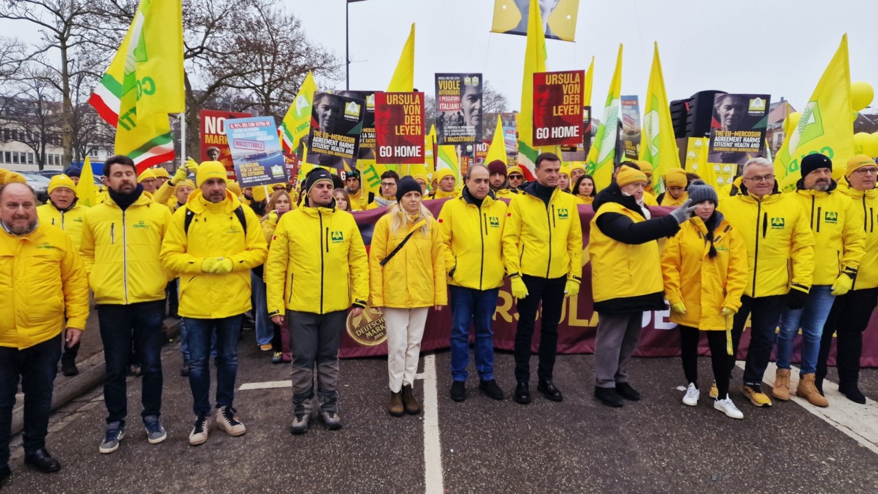 Agricoltori torinesi alla manifestazione di Strasburgo