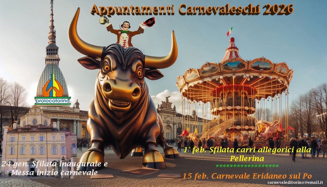 Al via il Carlevè ‘d Turin  2026: Gianduia e Giacometta vi aspettano sabato 24 gennaio in piazza Palazzo di Città