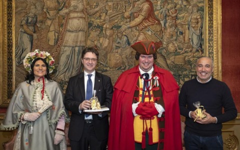 Gianduja e Giacometta in visita a Palazzo Lascaris