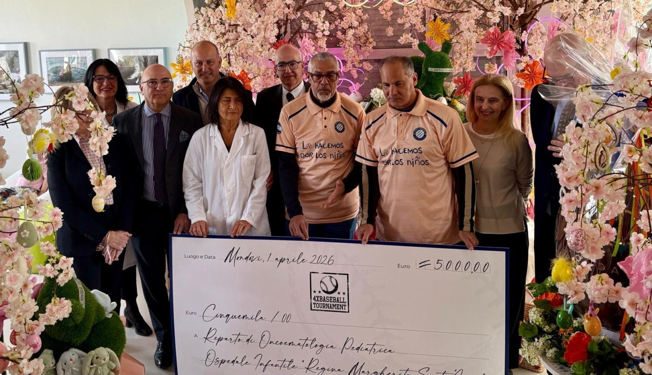 4xBaseball: donati 5.000 euro all’ospedale Regina Margherita di Torino