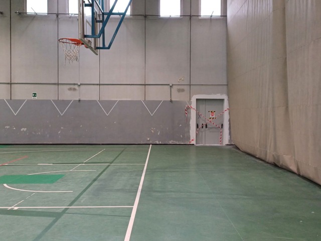 Lavori alla palestra del primo Liceo Artistico di Torino