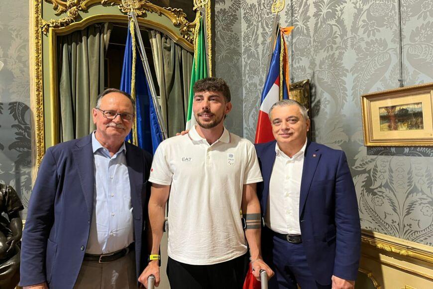 Michele Biglione ricevuto a Palazzo Lascaris dopo i successi di Milano Cortina 2026