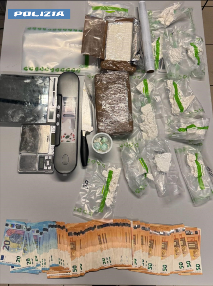 Arresto a Moncalieri: la Polizia sequestra oltre 3 kg di cocaina